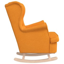 Chaise à bascule jaune foncé 74x90x102 cm tissu 618126618126