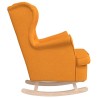 Chaise à bascule jaune foncé 74x90x102 cm tissu 618126618126