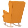Chaise à bascule jaune foncé 74x90x102 cm tissu 618126618126