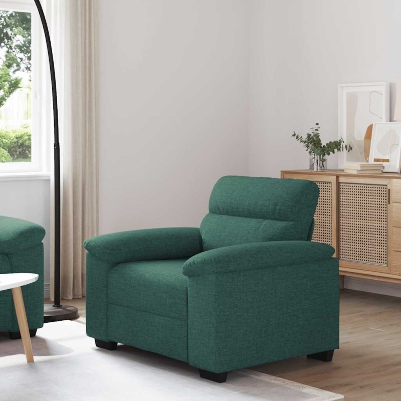 Canapé/Fauteuil vert foncé 100x81x84 cm en tissu 618127618127