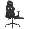 Chaise de jeu de massage avec repose-pied Noir Tissu 618128618128