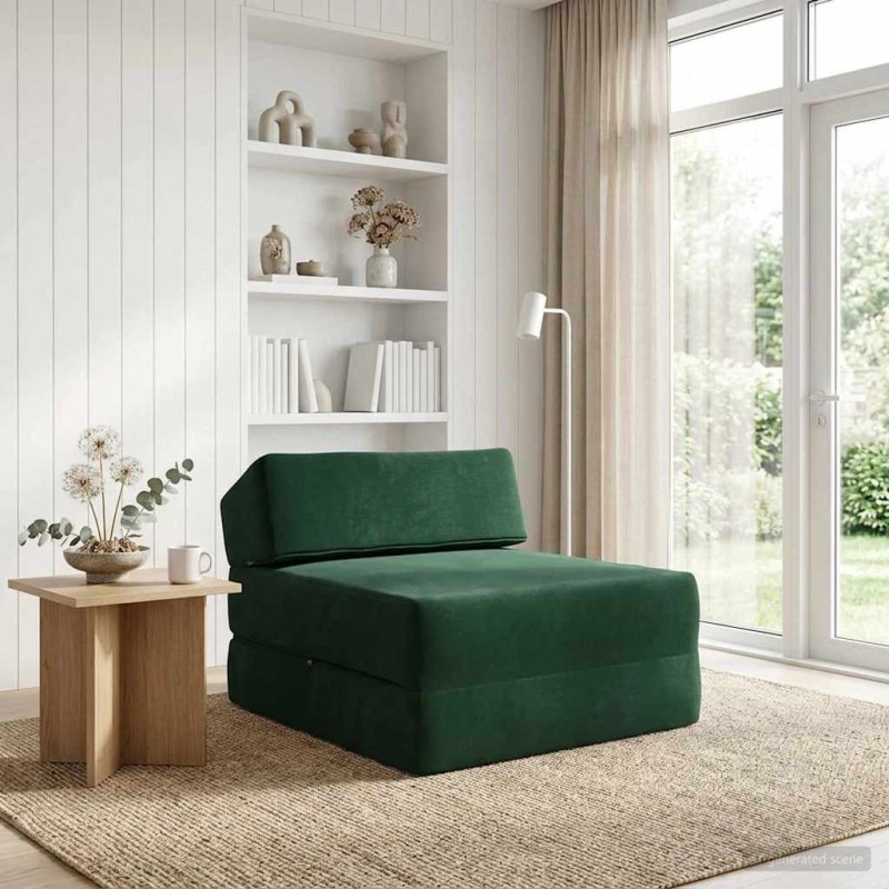 Canapé-lit pliable Vert foncé 60 x 70 x 41 cm Tissu 618135618135