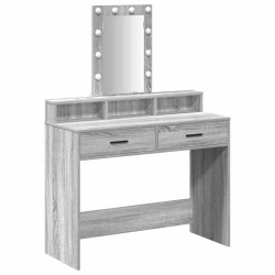 Table de Toilette Gris 100 x 41 x 140 cm Bois d'ingénierie 618138618138