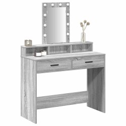 Table de Toilette Gris 100 x 41 x 140 cm Bois d'ingénierie 618138618138