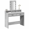 Table de Toilette Gris 100 x 41 x 140 cm Bois d'ingénierie 618138618138