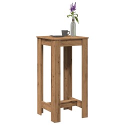 Table de bar chêne artisanal 51x50x103,5 cm bois d'ingénierie 618144618144