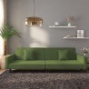 Canapé-lit à 2 places avec deux oreillers Vert foncé Velours 618146618146
