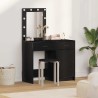 Table de Toilette 2 pcs Noir 50 x 41 x 135 cm Bois d'ingénierie 618152618152