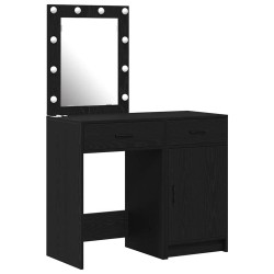 Table de Toilette 2 pcs Noir 50 x 41 x 135 cm Bois d'ingénierie 618152618152