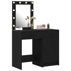 Table de Toilette 2 pcs Noir 50 x 41 x 135 cm Bois d'ingénierie 618152618152