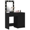 Table de Toilette 2 pcs Noir 50 x 41 x 135 cm Bois d'ingénierie 618152618152