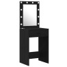 Table de Toilette 2 pcs Noir 50 x 41 x 135 cm Bois d'ingénierie 618152618152
