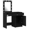 Table de Toilette 2 pcs Noir 50 x 41 x 135 cm Bois d'ingénierie 618152618152