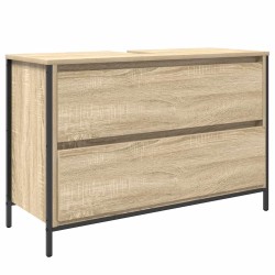 Meuble salle de bain lavabo tiroirs chêne sonoma 90x34,5x60 cm 618155618155