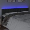Tête de lit à LED Noir 200x5x78/88 cm Similicuir 618159618159