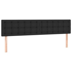Tête de lit à LED Noir 200x5x78/88 cm Similicuir 618159618159