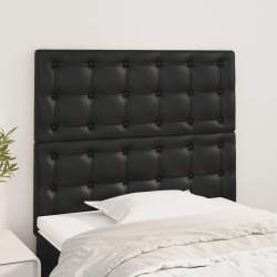 Tête de lit Noir 100x5x118/128 cm Similicuir 618160618160