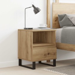 Table de chevet chêne artisanal 40x35x50 cm bois d’ingénierie 618163618163