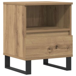 Table de chevet chêne artisanal 40x35x50 cm bois d’ingénierie 618163618163