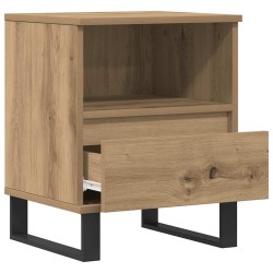 Table de chevet chêne artisanal 40x35x50 cm bois d’ingénierie 618163618163