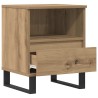 Table de chevet chêne artisanal 40x35x50 cm bois d’ingénierie 618163618163