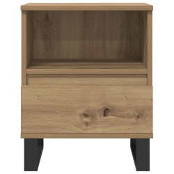 Table de chevet chêne artisanal 40x35x50 cm bois d’ingénierie 618163618163