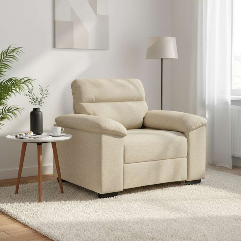 Canapé/Fauteuil crème 100x81x84 cm tissu 618164618164
