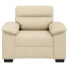 Canapé/Fauteuil crème 100x81x84 cm tissu 618164618164