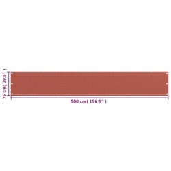 Écran de balcon Terre cuite 75x500 cm PEHD 618165618165