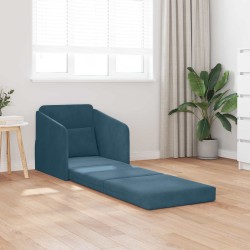 Canapé-Lit Bleu 65 x 80 x 83 cm Velours 618170618170