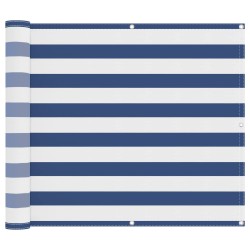 Écran de balcon Bleu et Blanc 100 x 600 cm Tissu Oxford 618171618171