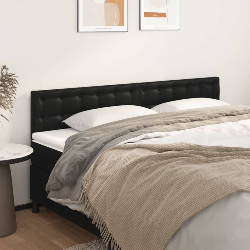 Têtes de lit Noir 200x5x78/88 cm Similicuir 618173618173
