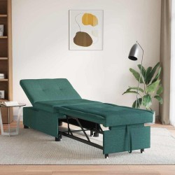 Canapé-lit escamotable Vert foncé 194 x 50 x 82 cm tissu 618174618174