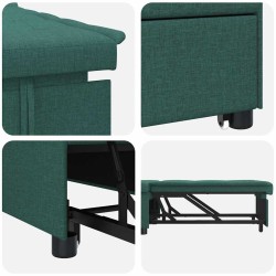Canapé-lit escamotable Vert foncé 194 x 50 x 82 cm tissu 618174618174