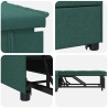 Canapé-lit escamotable Vert foncé 194 x 50 x 82 cm tissu 618174618174