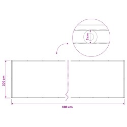 Écran de confidentialité pour balcon 200 x 600 cm 618176618176