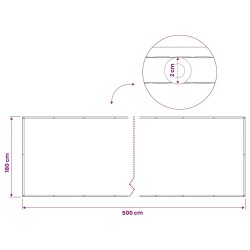 Écran de confidentialité pour balcon 180 x 500 cm 618178618178