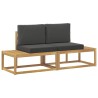 Canapé d'extérieur en bout 2 Pièce Blanc Bois d'Acacia Massif 618180618180
