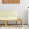 Canapé d'extérieur en bout avec coussin Blanc 91 x 63 x 73 cm 618182618182