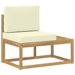 Canapé d'extérieur en bout avec coussin Blanc 91 x 63 x 73 cm 618182618182