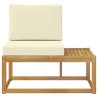 Canapé d'extérieur en bout avec coussin Blanc 91 x 63 x 73 cm 618182618182