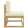 Canapé d'extérieur en bout avec coussin Blanc 91 x 63 x 73 cm 618182618182
