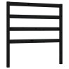 Tête de lit Noir 81x4x100 cm Bois massif de pin 618183618183