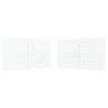 Mur de tente de fête 2 pcs Blanc 400 x 195 cm PE et acier 618185618185