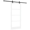 Porte coulissante Blanc 93 x 211 cm Bois de pin massif et verre 618186618186
