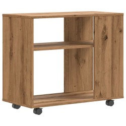 Table d'appoint chêne artisanal 70x35x55 cm bois d'ingénierie 618189618189