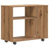 Table d'appoint chêne artisanal 70x35x55 cm bois d'ingénierie 618189618189