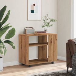 Table d'appoint chêne artisanal 70x35x55 cm bois d'ingénierie 618189618189
