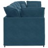 Canapé modulable avec coussins velours bleu 618192618192