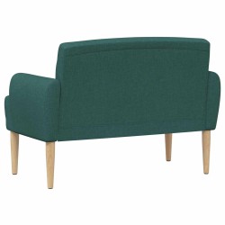 Canapé love seat avec capitonnage en boutons Vert foncé Tissu 618202618202